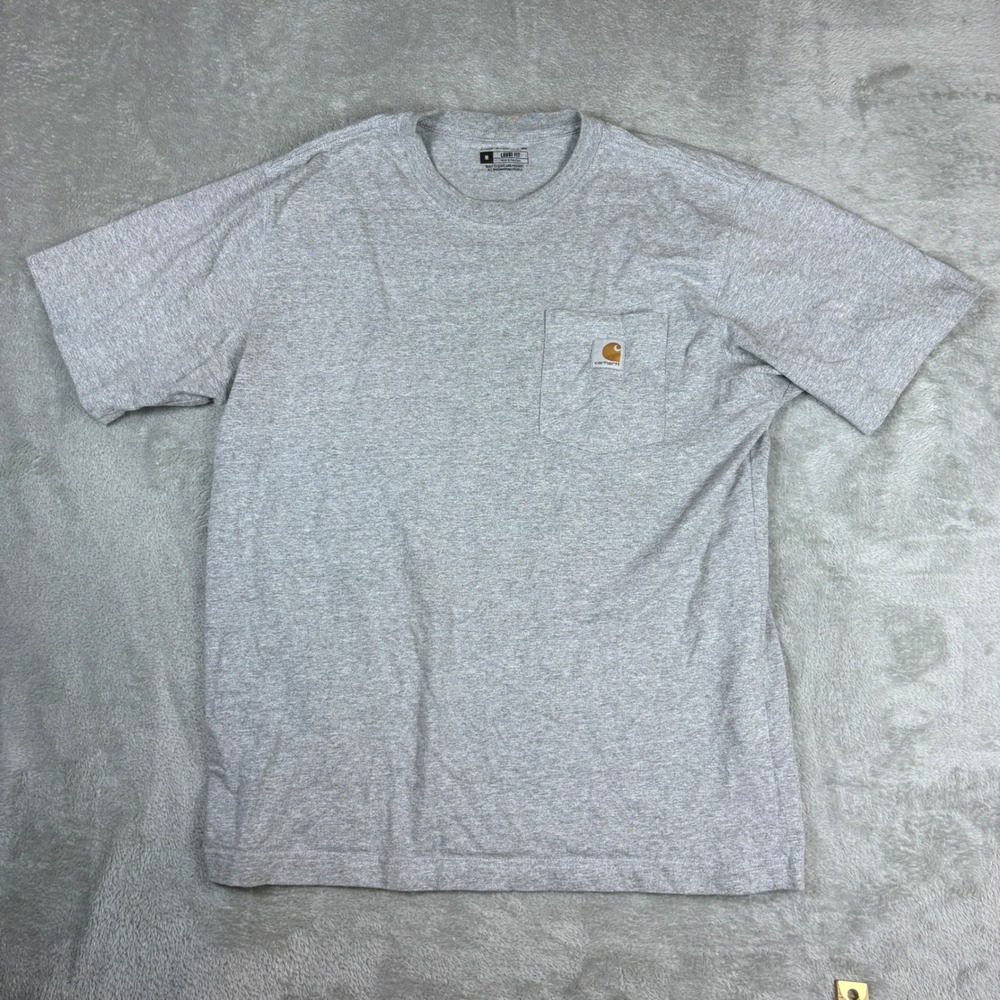 Carhartt Shirts Mens‎ M Loose Fit K87 Pocket Tee Heather Gray Work Short Sleeve
